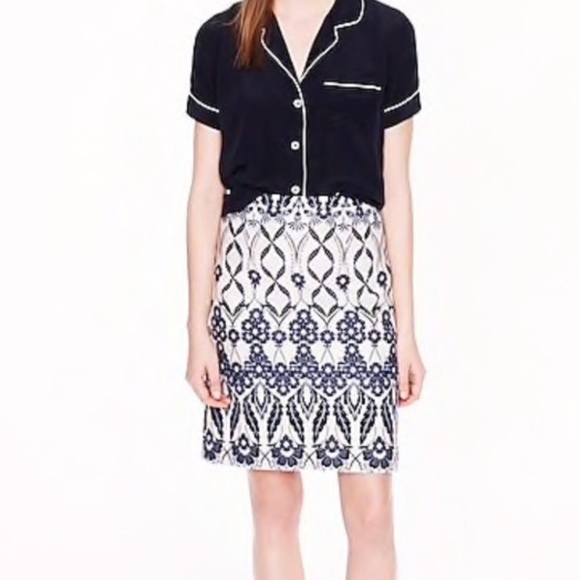 J. Crew Dresses & Skirts - J. Crew Trellis Floral Knee Length Skirt